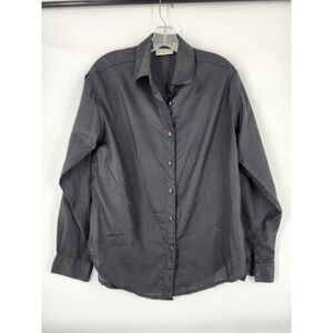 ROSETTES Women's Black Button Down Collared Shirt Long Sleeve‎ Size M